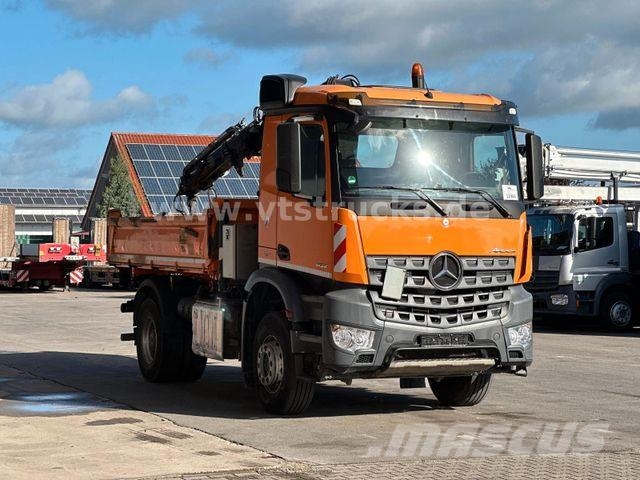 Mercedes-Benz Arocs 1833K 4x2 Meiller-DSK mit Hiab Ladekran Kipper