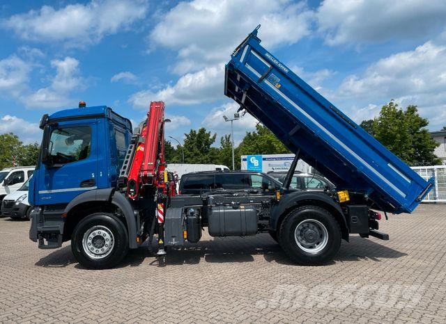 Mercedes-Benz Arocs 1832/ Fassi F 120+Funk/ 2xAHK/ AC/ Org. KM Camiones bañeras basculantes o volquetes