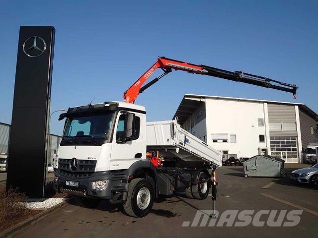 Mercedes-Benz Arocs 1832 KK 4x2 Kipper+Kran Fassi F120+Funk Lastbiler med tip