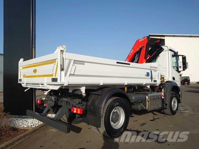 Mercedes-Benz Arocs 1832 KK 4x2 Kipper+Kran Fassi F120+Funk Lastbiler med tip