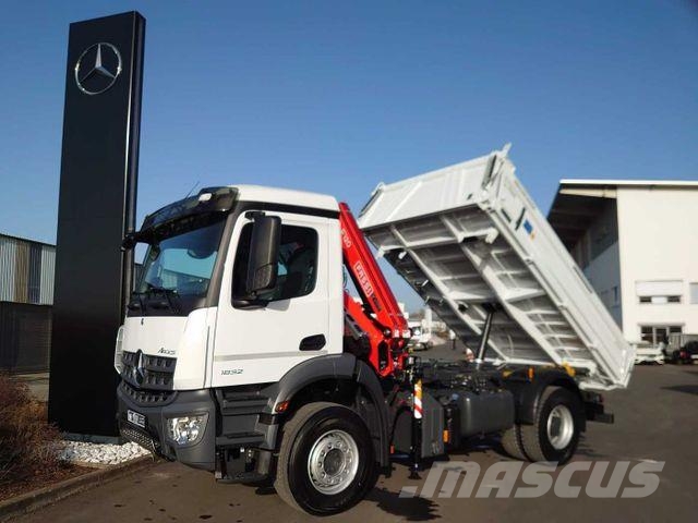 Mercedes-Benz Arocs 1832 KK 4x2 Kipper+Kran Fassi F120+Funk Lastbiler med tip