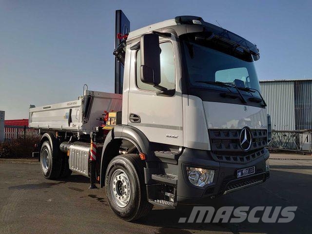 Mercedes-Benz Arocs 1832 KK 4x2 Kipper+Kran Fassi F120+Funk Lastbiler med tip