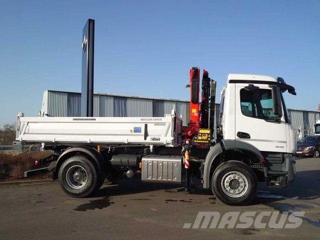 Mercedes-Benz Arocs 1832 KK 4x2 Kipper+Kran Fassi F120+Funk Lastbiler med tip