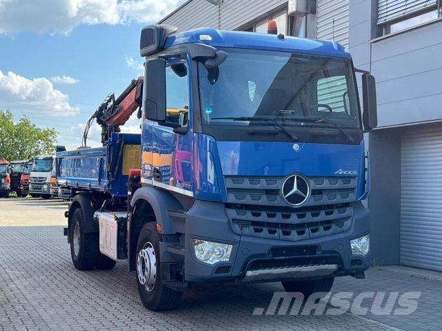 Mercedes-Benz Arocs 1833 K 4x2 2-Achs Kipper Kran Atlas 105.2 Tippbilar