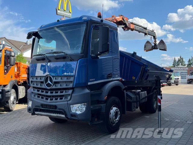 Mercedes-Benz Arocs 1833 K 4x2 2-Achs Kipper Kran Atlas 105.2 Tippbilar