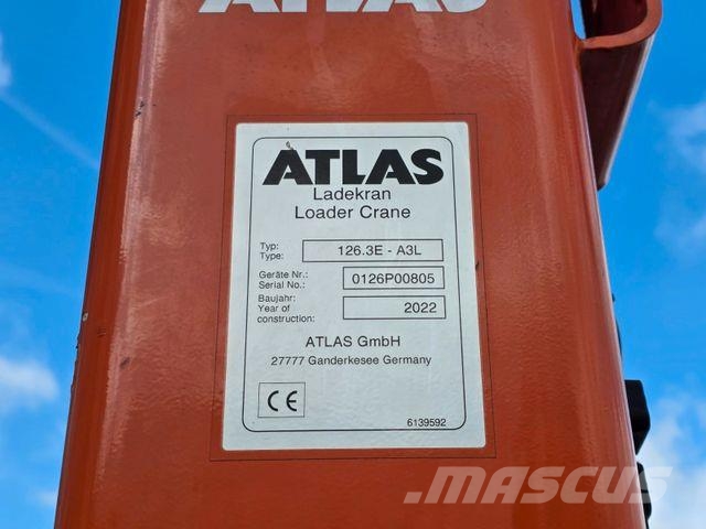 Mercedes-Benz Arocs 1835 KK Heckkran Atlas 126.3E-A3L Funk Savivarčių priekabų vilkikai