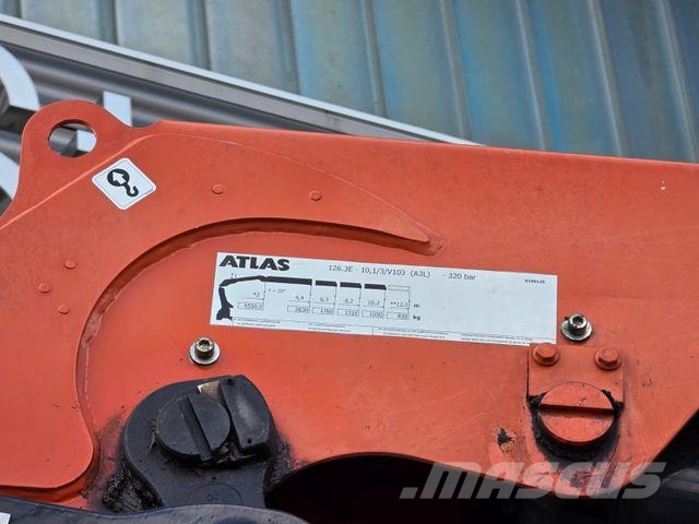 Mercedes-Benz Arocs 1835 KK Heckkran Atlas 126.3E-A3L Funk Savivarčių priekabų vilkikai