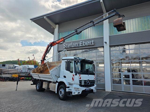 Mercedes-Benz Arocs 1835 KK Heckkran Atlas 126.3E-A3L Funk Savivarčių priekabų vilkikai