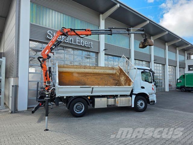 Mercedes-Benz Arocs 1835 KK Heckkran Atlas 126.3E-A3L Funk Savivarčių priekabų vilkikai