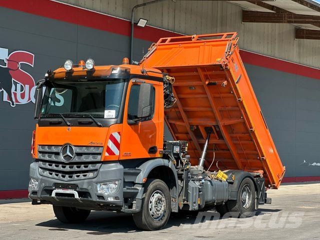Mercedes-Benz Arocs 1845 4x2 BL MEILLER & HIAB 111 ES-2 7,4m Savivarčių priekabų vilkikai