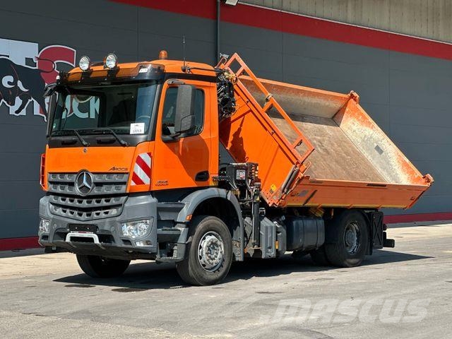Mercedes-Benz Arocs 1845 4x2 BL MEILLER & HIAB 111 ES-2 7,4m Savivarčių priekabų vilkikai