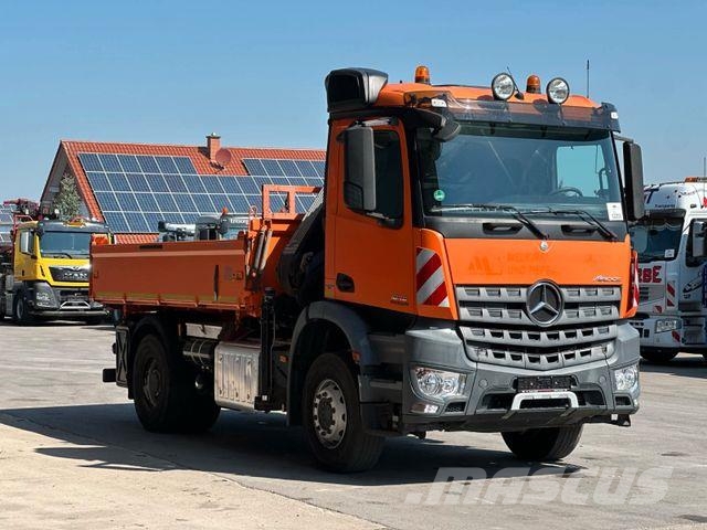 Mercedes-Benz Arocs 1845 4x2 BL MEILLER & HIAB 111 ES-2 7,4m Savivarčių priekabų vilkikai