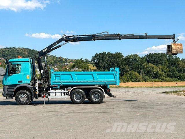 Mercedes-Benz Arocs 2640 Kipper + HIAB 144 + FUNK * Bordmatic! Φορτηγά με Γερανό