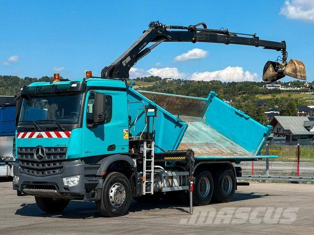 Mercedes-Benz Arocs 2640 Kipper + HIAB 144 + FUNK * Bordmatic! Φορτηγά με Γερανό
