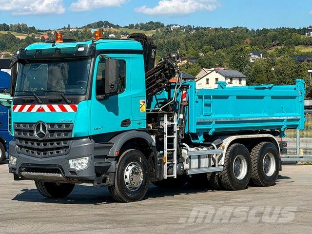Mercedes-Benz Arocs 2640 Kipper + HIAB 144 + FUNK * Bordmatic! Φορτηγά με Γερανό