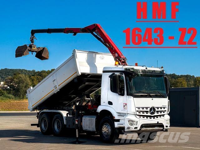 Mercedes-Benz AROCS 2640 HMF 1643 Z2 + FUNK * Bordmatic * 6x4 Kranwagen