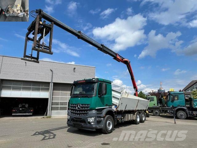 Mercedes-Benz Arocs 2648 6x2 3-Achs Kipper Heckkran Funk Wywrotki