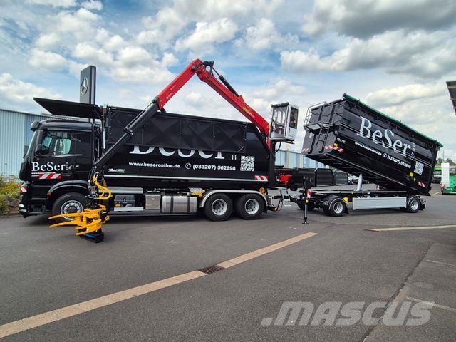 Mercedes-Benz Arocs 2751 6x2 HAD/ Abroller EBERT Forstbox Q150 吊鉤式起重車