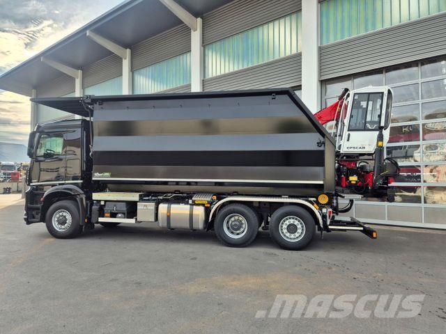 Mercedes-Benz Arocs 2751 6x2 HAD/ Abroller EBERT Forstbox Q150 吊鉤式起重車