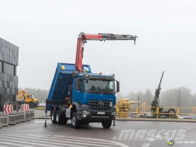 Mercedes-Benz AROCS 3351 6x6 FASSI F215A.2.23 Crane Tipper Kipper