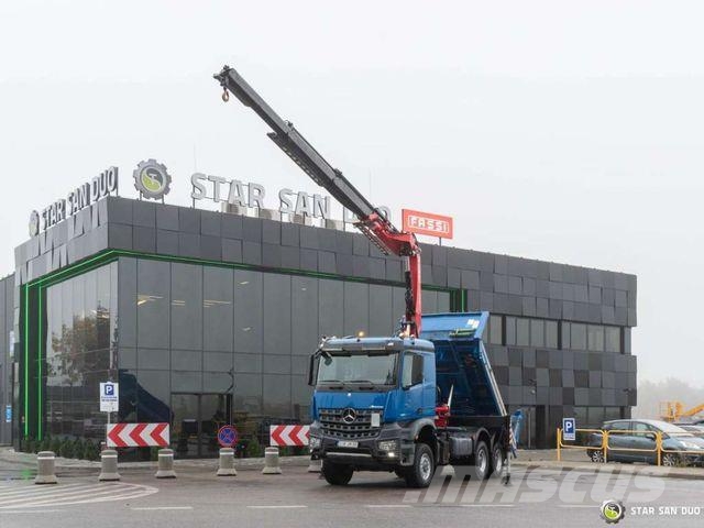 Mercedes-Benz AROCS 3351 6x6 FASSI F215A.2.23 Crane Tipper Kipper