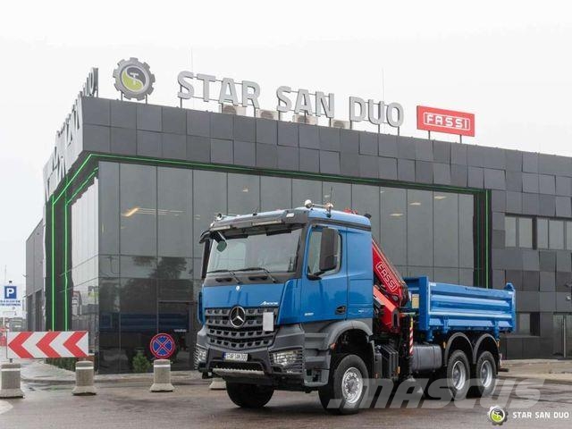 Mercedes-Benz AROCS 3351 6x6 FASSI F215A.2.23 Crane Tipper Kipper