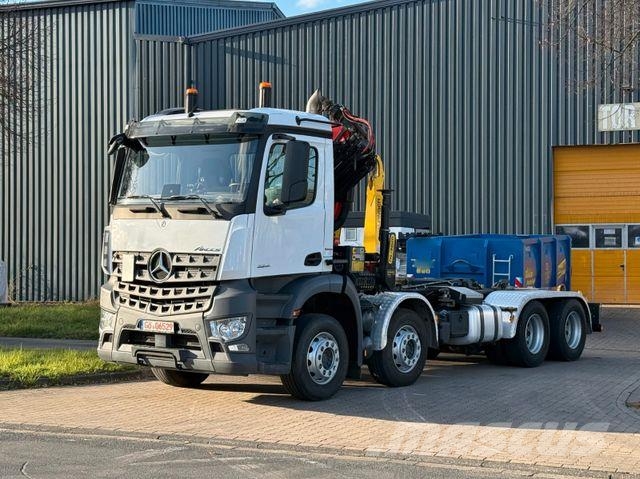 Mercedes-Benz Arocs 3251 - Kran - Abrollkipper - 8x4 شاحنات الرافعات الخطافية
