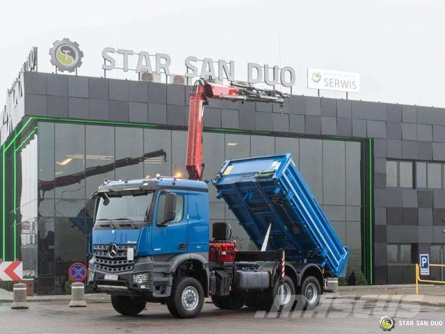 Mercedes-Benz AROCS 3351 6x6 FASSI F215A.2.23 Crane Tipper Автомобильные краны