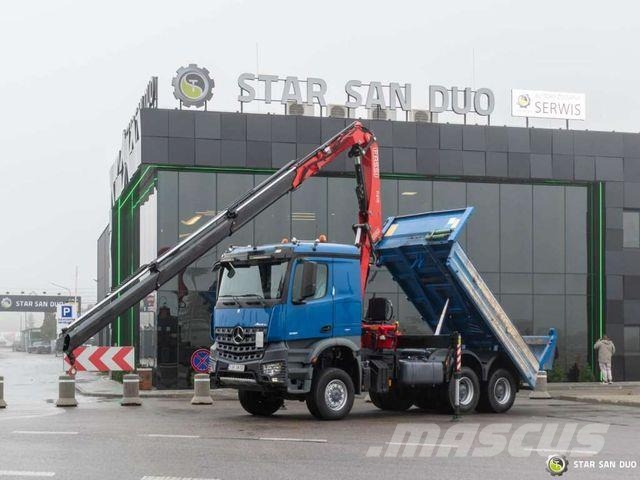 Mercedes-Benz AROCS 3351 6x6 FASSI F215A.2.23 Crane Tipper Автомобильные краны