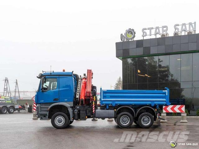 Mercedes-Benz AROCS 3351 6x6 FASSI F215A.2.23 Crane Tipper Kipper