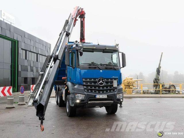 Mercedes-Benz AROCS 3351 6x6 FASSI F215A.2.23 Crane Tipper Kipper