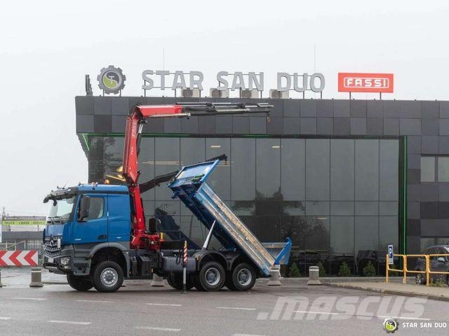 Mercedes-Benz AROCS 3351 6x6 FASSI F215A.2.23 Crane Tipper Kipper
