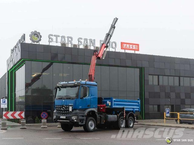Mercedes-Benz AROCS 3351 6x6 FASSI F215A.2.23 Crane Tipper Kipper