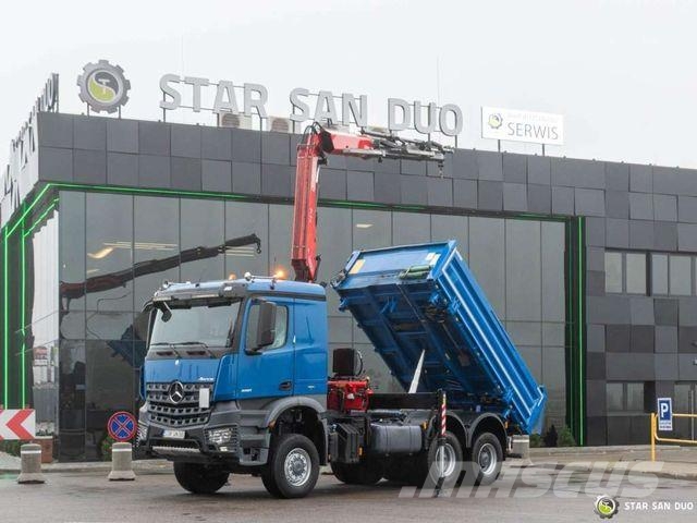 Mercedes-Benz AROCS 3351 6x6 FASSI F215A.2.23 Crane Tipper Kipper