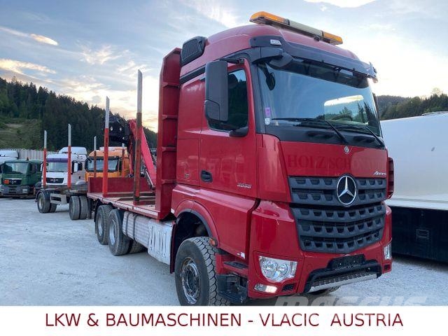 Mercedes-Benz AROCS 3358 6X4 Blatt/Blatt Kran Epsilon 120Z Timmerbilar