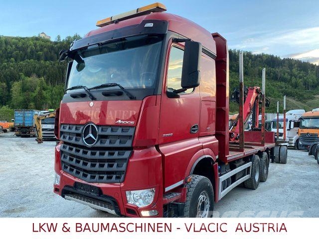 Mercedes-Benz AROCS 3358 6X4 Blatt/Blatt Kran Epsilon 120Z Timmerbilar