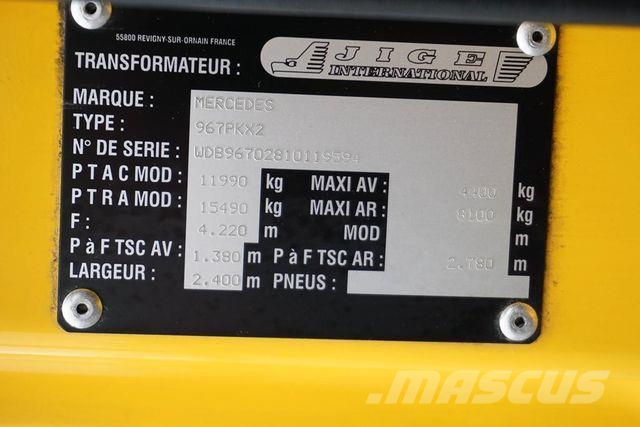 Mercedes-Benz ATEGO / 1224 / ACC / EURO 6 / PODWOZIE DO ZABUDO Camiones chasis