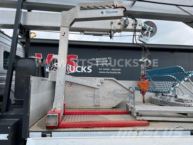 Mercedes-Benz Atego 1223 4x2 Böcker-Dachdeckerkran Vlakke laadvloer met kraan