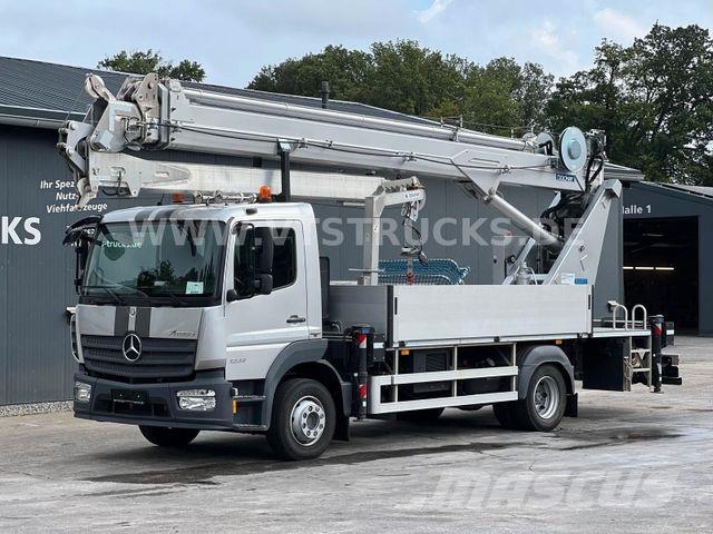 Mercedes-Benz Atego 1223 4x2 Böcker-Dachdeckerkran Vlakke laadvloer met kraan