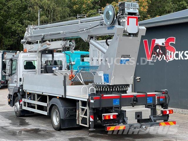 Mercedes-Benz Atego 1223 4x2 Böcker-Dachdeckerkran Vlakke laadvloer met kraan