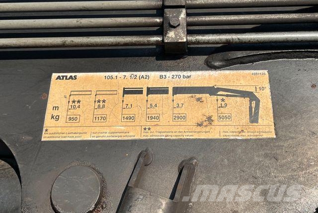 Mercedes-Benz Atego 1828 BB 4x4/ DPF/ AC/ Meiller/ Atlas 105.1 Camion benne