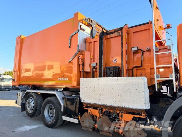 Mercedes-Benz Axor2629L Faun MSTS PACKER3/Abroller+Container/ Atkritumu izvešanas transports