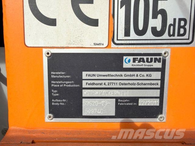 Mercedes-Benz Axor2629L Faun MSTS PACKER3/+Absetzbehälter/Eur5 Kamioni za otpad