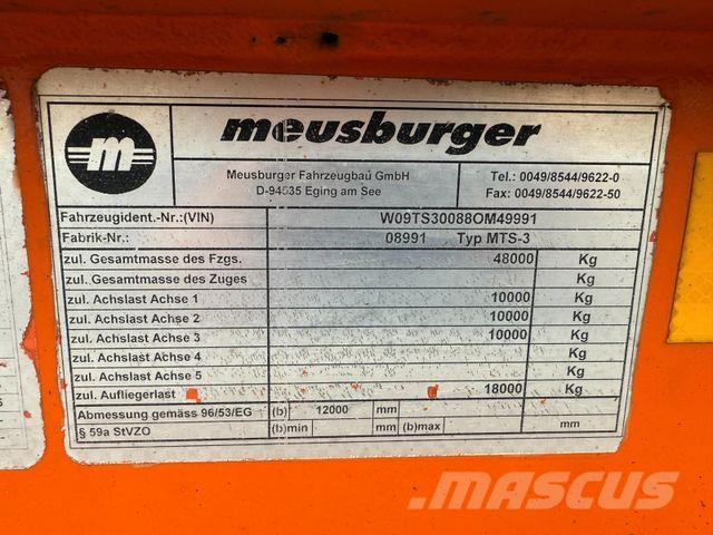 Meusburger MTS 3 - 45 T - 1. Hand 低平板半挂车