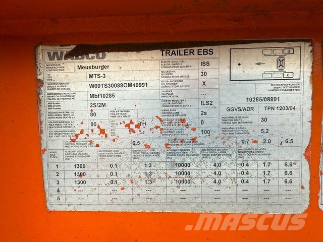 Meusburger MTS 3 - 45 T - 1. Hand 低平板半挂车