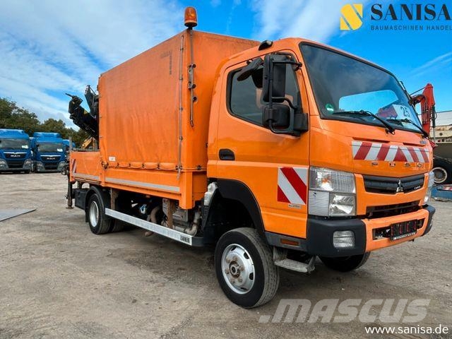Mitsubishi Fuso Canter 6C18/Kran HIAB/4x4 Allrad/Klima Schuifzeilopbouw