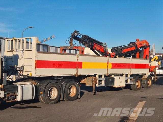 MOL CY NV 1214/20T/37 Palfinger PK44002 نصف مقطورات مسطحة / مفصلية الجوانب