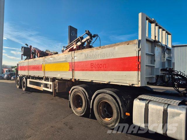 MOL CY NV 1214/20T/37 Palfinger PK44002 نصف مقطورات مسطحة / مفصلية الجوانب