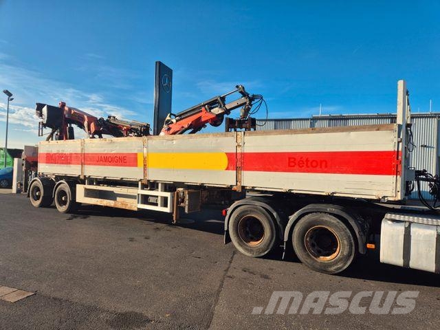 MOL CY NV 1214/20T/37 Palfinger PK44002 نصف مقطورات مسطحة / مفصلية الجوانب
