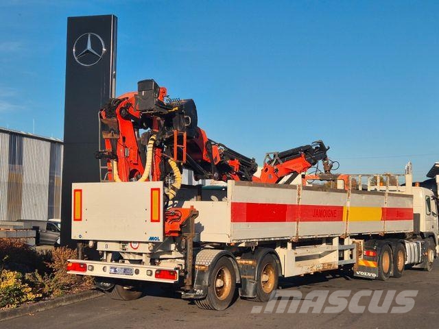 MOL CY NV 1214/20T/37 Palfinger PK44002 نصف مقطورات مسطحة / مفصلية الجوانب
